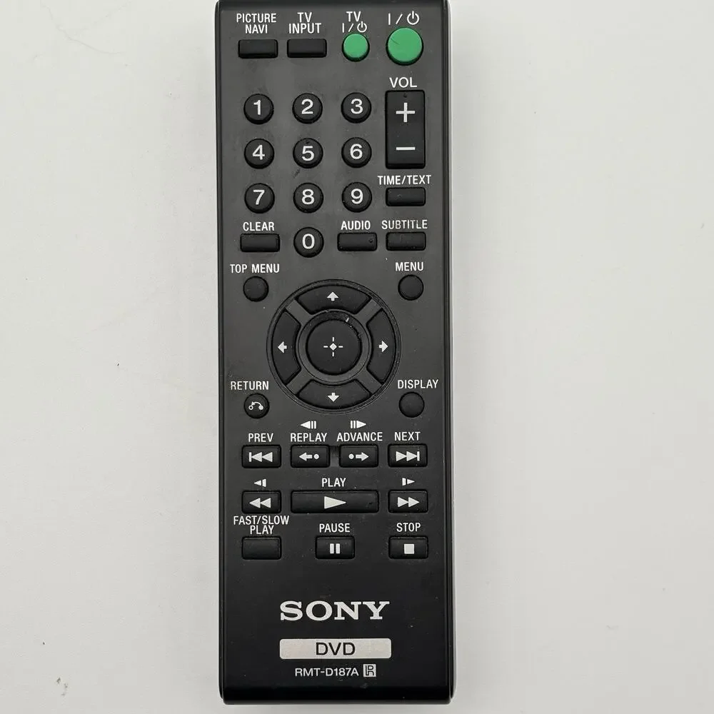 Genuine Sony RMT-D187A DVD Remote Control Tested Working. VG Condition